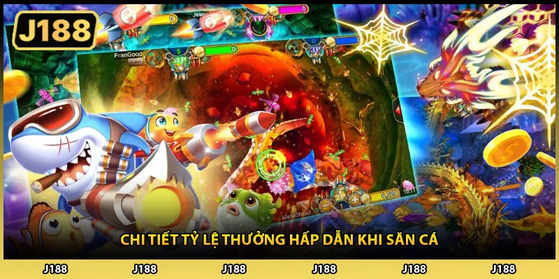 Chi tiết tỷ lệ thưởng hấp dẫn khi săn cá